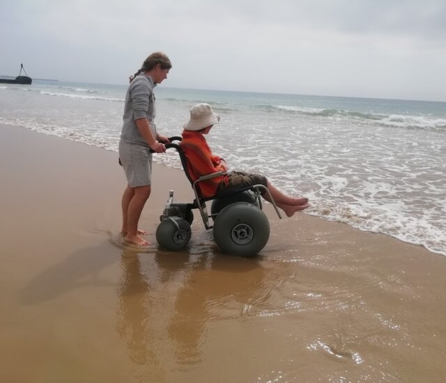 Beach wheelchair for lives