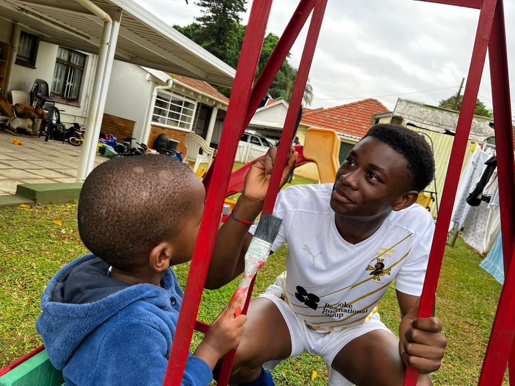 Footballers Get Their Hands Dirty